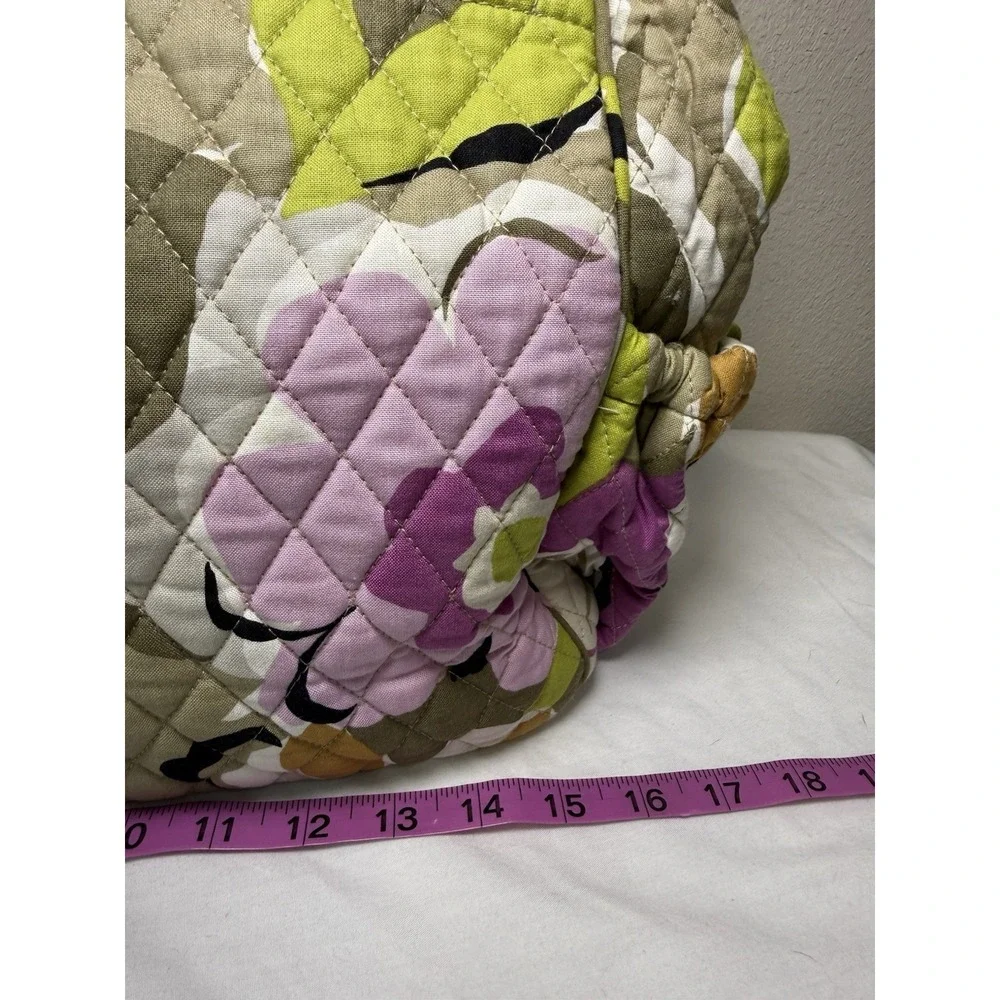 Vera Bradley Plum Petals Floral Quilted Cotton Diaper Bag Messenger Crossbody